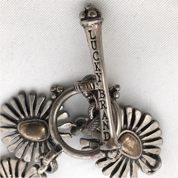 Lucky brand mixed metal Floral Bracelet - Picture 2 of 2